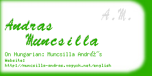 andras muncsilla business card